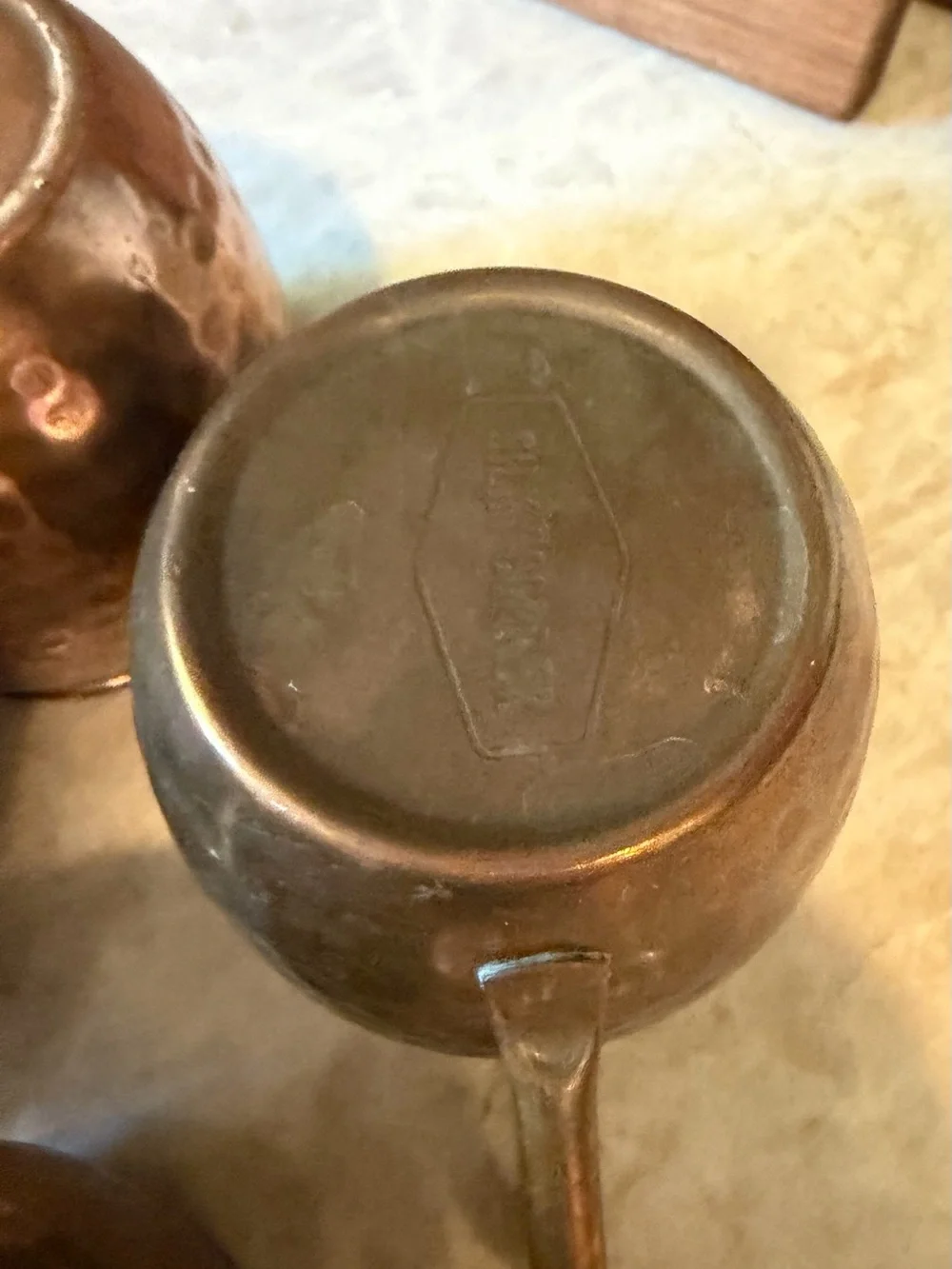 Hammered solid Copper mule mugs x4